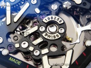 Richard Mille RM035 Black Carbon t+ Best Edition Skeleton Dial on Red Rubber Strap Clone RMUL2 - Image 11