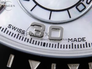Rolex Daytona 116519 SS OMF Best Edition White MOP Diamonds Dial on Oysterflex Strap A7750 (Slim Movement) - Image 12