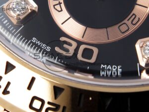 Rolex Daytona 116505 Clean 1:1 Best Edition Black Diamonds Dial on RG Bracelet SA4130 V2 - Image 12