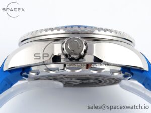 Omega SEAMASTER PLANET OCEAN 6000M ULTRA DEEP 45.5MM SS TF 1:1 BEST EDITION WHITE DIAL BLUE BEZEL ON RUBBER STRAP A2824 - Image 13