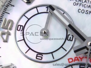 Rolex Daytona 116519 SS OMF Best Edition White MOP Diamonds Dial on Oysterflex Strap A7750 (Slim Movement) - Image 13