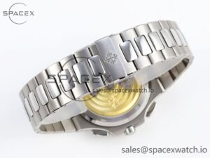 Patek Philippe Nautilus 5990 SS SPPF 1:1 Best Edition Blue Dial on SS Bracelet A28-520 Clone - Image 15