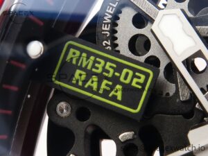Richard Mille RM035 RED CARBON SONIC BEST EDITION SKELETON DIAL ON RED RUBBER STRAP CLONE RMUL2 - Image 12