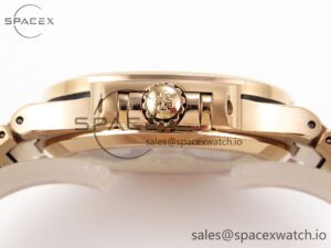 Patek Philippe NAUTILUS 7118 LADIES RG PPF 1:1 BEST EDITION WHITE DIAL ON RG BRACELET 324CS - Image 12