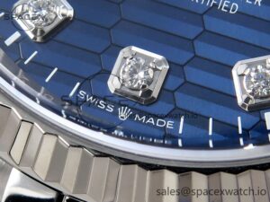 Rolex DateJust 36 126234 Clean 1:1 Best Edition 904L Steel Blue Textured Diamonds Dial on Jubilee Bracelet VR3235 - Image 11