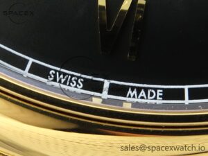 Omega De Ville Power Reserve YG MKF 1:1 Best Edition Black Dial on Black Leather Strap A8810 - Image 12