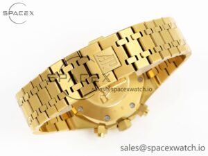 Audermars Piguet Royal Oak Chrono 26331 YG IPF 1:1 Best Edition Green Dial on YG Bracelet A7750 - Image 16