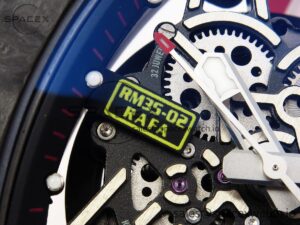 Richard Mille RM035 Black Carbon t+ Best Edition Skeleton Dial on Red Rubber Strap Clone RMUL2 - Image 13