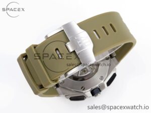 Audermars Piguet Royal Oak Offshore 44mm SS Black Ceramic Bezel APF 1:1 Best Edition Brown Dial on Brown Rubber Strap A4401 - Image 16