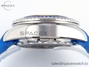 Omega SEAMASTER PLANET OCEAN 6000M ULTRA DEEP 45.5MM SS TF 1:1 BEST EDITION WHITE DIAL BLUE BEZEL ON RUBBER STRAP A2824 - Image 12