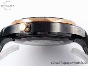 SEAMASTER 300M 43.5MM BLACK CERAMIC VSF 1:1 BEST EDITION BLACK DIAL RG BEZEL ON BLACK RUBBER STRAP A8806 - Image 12