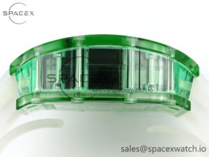 Richard Mille RM035 Green Transparent RMF Best Edition Skeleton Dial on Translucent Rubber Strap Clone RMUL2 - Image 12
