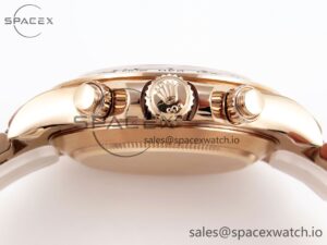 Rolex Daytona 116505 RG OMF Best Edition Brown/Black Dial on RG Bracelet A7750 (Slim Movement) - Image 15