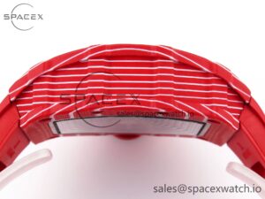 Richard Mille RM035 RED CARBON SONIC BEST EDITION SKELETON DIAL ON RED RUBBER STRAP CLONE RMUL2 - Image 13