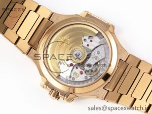 Patek Philippe NAUTILUS 7118 LADIES RG PPF 1:1 BEST EDITION WHITE DIAL DIAMONDS BEZEL ON RG BRACELET 324CS - Image 14