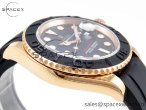 Rolex Yacht-Master 126655 C+SF Best Edition Black Ceramic Bezel on Oysterflex Strap VR3235 - Image 8
