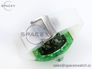Richard Mille RM035 Green Transparent RMF Best Edition Skeleton Dial on Translucent Rubber Strap Clone RMUL2 - Image 14