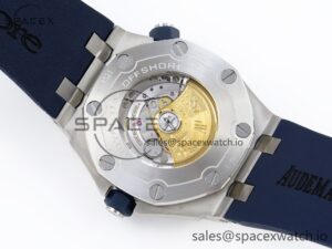 Audermars Piguet Royal Oak Offshore Diver 15710 IPF 1:1 Best Edition Blue Dial on Blue Rubber Strap SA3120 Super Clone - Image 16