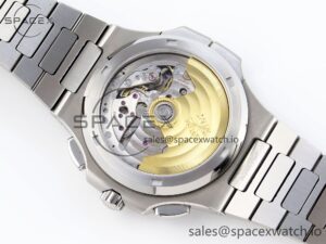 Patek Philippe Nautilus 5990 SS SPPF 1:1 Best Edition Blue Dial on SS Bracelet A28-520 Clone - Image 16