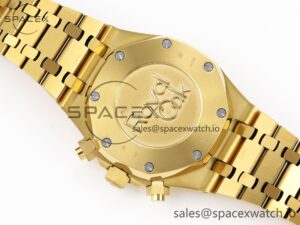Audermars Piguet Royal Oak Chrono 26331 YG IPF 1:1 Best Edition Green Dial on YG Bracelet A7750 - Image 17