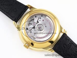 Omega De Ville Power Reserve YG MKF 1:1 Best Edition Black Dial on Black Leather Strap A8810 - Image 17