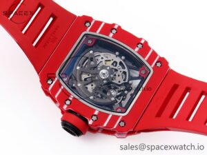 Richard Mille RM035 RED CARBON SONIC BEST EDITION SKELETON DIAL ON RED RUBBER STRAP CLONE RMUL2 - Image 16