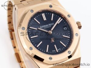 Audermars Piguet Royal Oak 39mm 15202 RG IPF 1:1 Best Edition Blue Textured Dial on RG Bracelet A2121 - Image 3