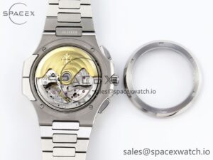 Patek Philippe Nautilus 5990 SS SPPF 1:1 Best Edition Gray Dial on SS Bracelet A28-520 Clone - Image 17