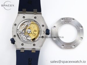 Audermars Piguet Royal Oak Offshore Diver 15710 IPF 1:1 Best Edition Blue Dial on Blue Rubber Strap SA3120 Super Clone - Image 17