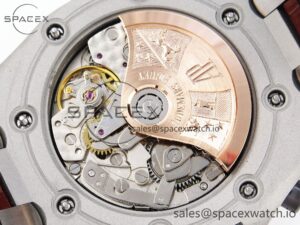 AUDEMARS PIGUET ROYAL OAK OFFSHORE 42MM SAFARI SS APF 1:1 BEST EDITION WHITE DIAL ON BROWN LEATHER STRAP A7750 - Image 21