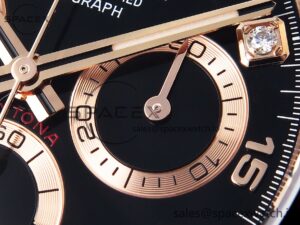 Rolex Daytona 116515 Clean 1:1 Best Edition Black Diamonds Dial on Oysterflex Strap SA4130 V2 - Image 10