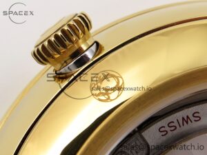 Omega De Ville Power Reserve YG MKF 1:1 Best Edition Black Dial on Black Leather Strap A8810 - Image 24