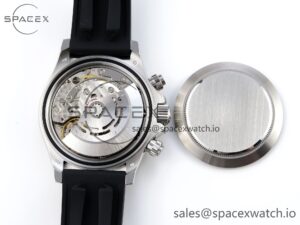 Rolex Daytona 116519 SS OMF Best Edition Gray/Black Dial on Oysterflex Strap A7750 (Slim Movement) - Image 18
