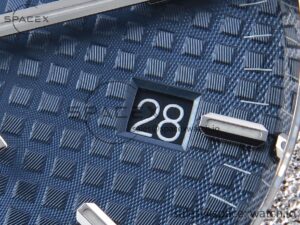Audermars Piguet Royal Oak 41mm Frosted SS APSF 1:1 Best Edition Blue Textured Dial on SS Bracelet SA3120 Super Clone - Image 10