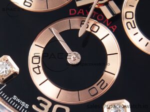 Rolex Daytona 116515 Clean 1:1 Best Edition Black Diamonds Dial on Oysterflex Strap SA4130 V2 - Image 11