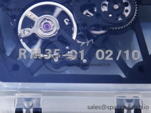 Richard Mille RM055 Transparent SONIC Best Edition Skeleton Blue Dial on White Nylon Strap Clone RMUL2 - Image 20