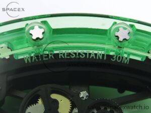Richard Mille RM035 Green Transparent RMF Best Edition Skeleton Dial on Translucent Rubber Strap Clone RMUL2 - Image 19