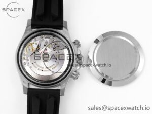 Rolex Daytona 116519 APSF 1:1 Best Edition Black Diamonds Dial on Oysterflex Rubber Strap SH4130 - Image 18