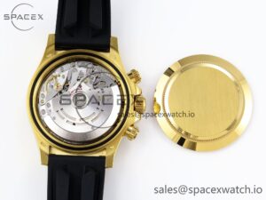 Rolex Daytona 116518 APSF 1:1 Best Edition YG/Black Dial on Oysterflex Rubber Strap SH4130 - Image 18