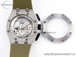 Audermars Piguet Royal Oak Offshore 44mm SS Black Ceramic Bezel APF 1:1 Best Edition Brown Dial on Brown Rubber Strap A4401 - Image 18