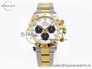Rolex Daytona 116503 Clean 1:1 Best Edition White Dial Arabic Markers on SS/YG Bracelet SA4130 V2