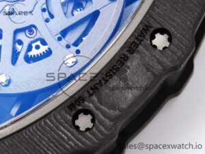 Richard Mille RM035 Black Carbon t+ Best Edition Skeleton Dial on Red Rubber Strap Clone RMUL2 - Image 21
