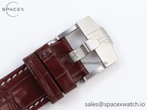 AUDEMARS PIGUET ROYAL OAK OFFSHORE 42MM SAFARI SS APF 1:1 BEST EDITION WHITE DIAL ON BROWN LEATHER STRAP A7750 - Image 26