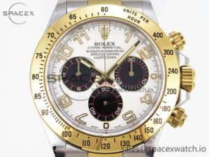 Rolex Daytona 116503 Clean 1:1 Best Edition White Dial Arabic Markers on SS/YG Bracelet SA4130 V2 - Image 2