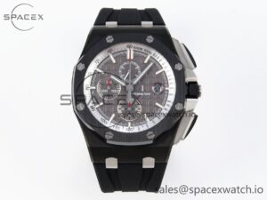 Audermars Piguet Royal Oak Offshore 44mm Black Ceramic APF 1:1 Best Edition Gray Dial on Black Rubber Strap A3126
