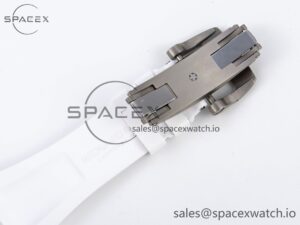 Richard Mille RM055 Transparent SONIC Best Edition Skeleton Blue Dial on White Nylon Strap Clone RMUL2 - Image 23