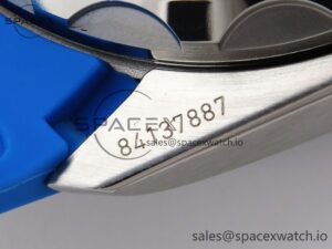 Omega SEAMASTER PLANET OCEAN 6000M ULTRA DEEP 45.5MM SS TF 1:1 BEST EDITION BLUE DIAL BLACK BEZEL ON RUBBER STRAP A2824 - Image 23