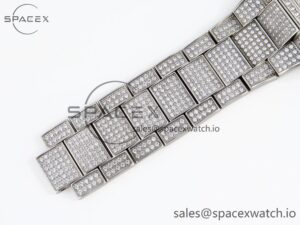 Franck Muller Vanguard SS Blue Full Diamonds ABF Best Edition Diamonds Blue Dial on Diamonds Bracelet A2824 - Image 22