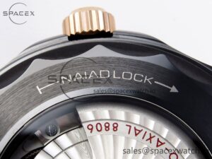 SEAMASTER 300M 43.5MM BLACK CERAMIC VSF 1:1 BEST EDITION BLACK DIAL RG BEZEL ON BLACK RUBBER STRAP A8806 - Image 22