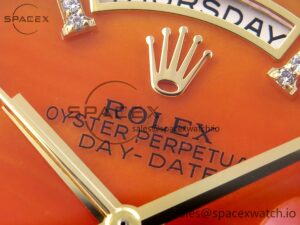 Rolex DayDate 36mm YG/YG Pres Orange Gradient Dial RAF A2834 - Image 8